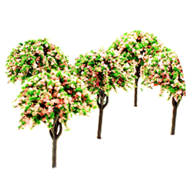 model house and diorama supplies like miniature landscaping trees